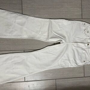 Judy Blue Cream Frayed Hem Jeans